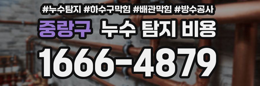 중랑구 누수 탐지 비용