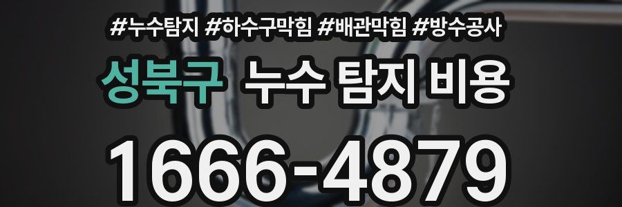 성북구 누수 탐지 비용