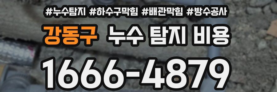 강동구 누수 탐지 비용