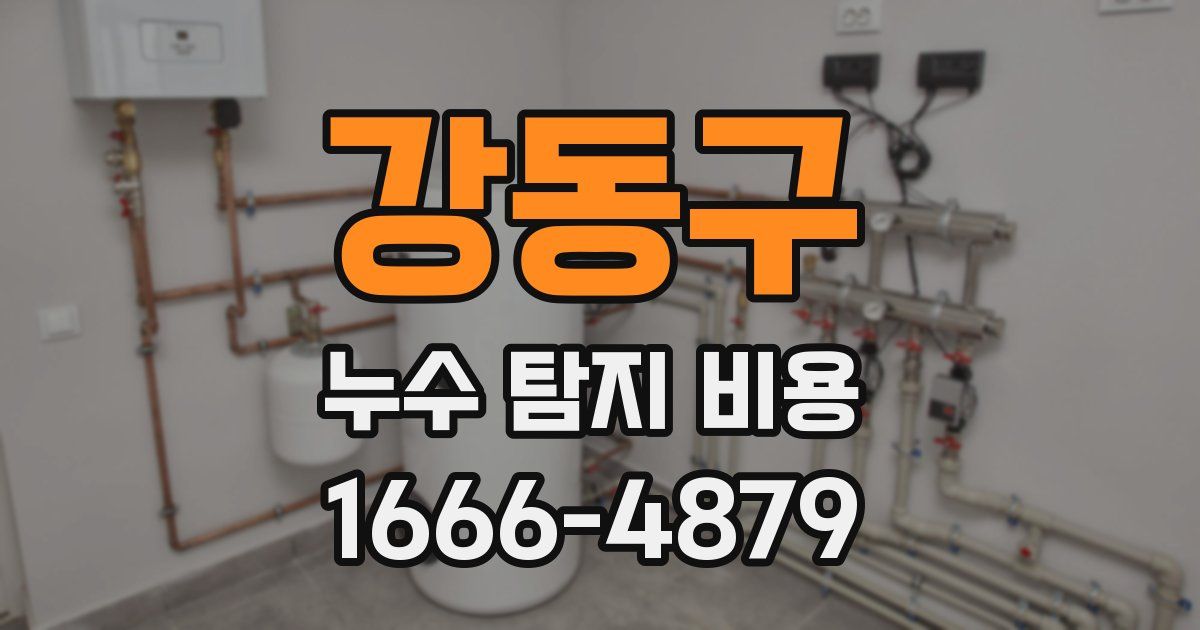 강동구 누수 탐지 비용