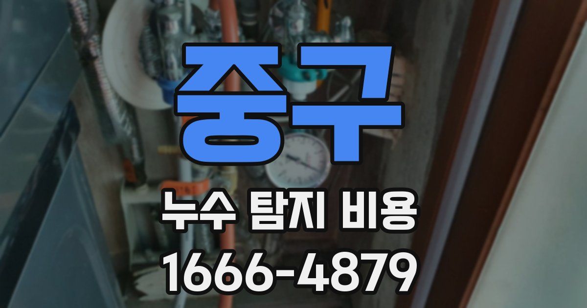 중구 누수 탐지 비용