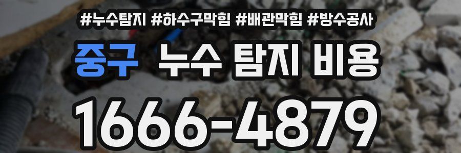 중구 누수 탐지 비용