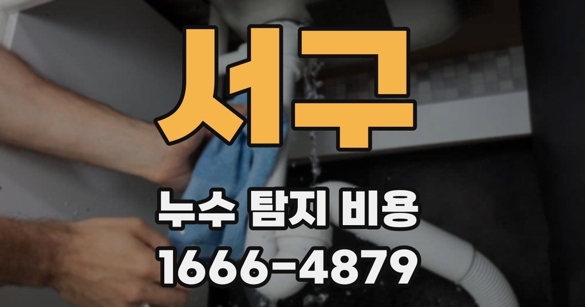 서구 누수 탐지 비용