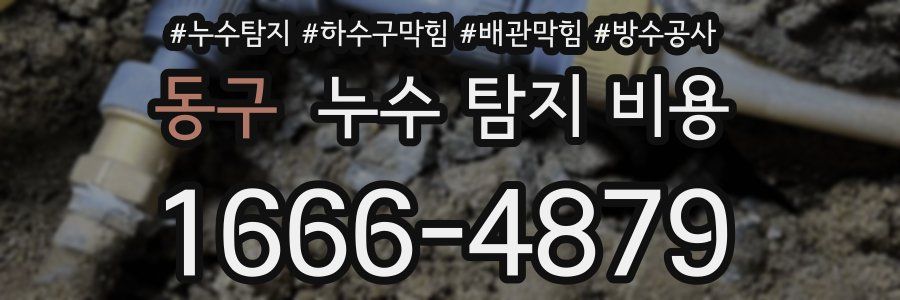동구 누수 탐지 비용