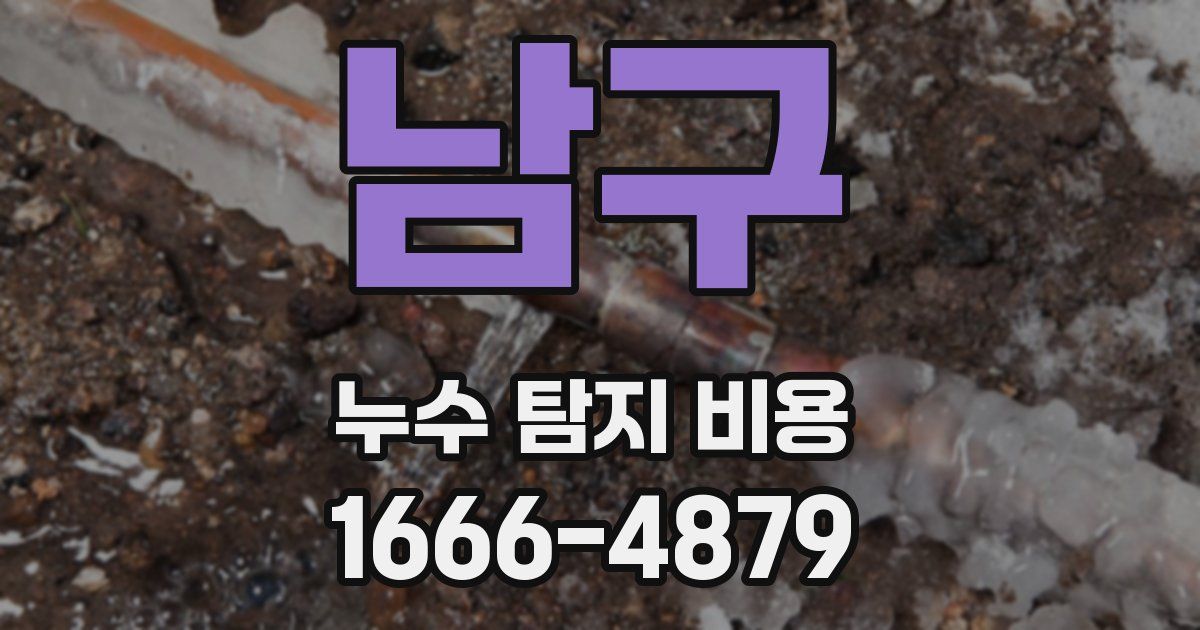 남구 누수 탐지 비용