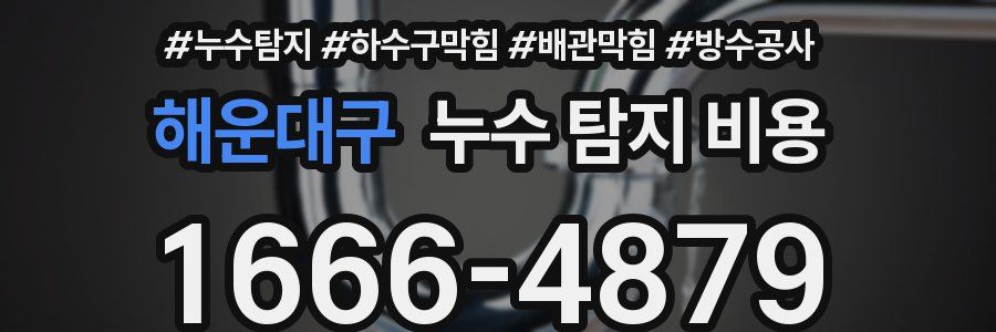 해운대구 누수 탐지 비용