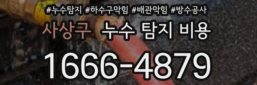 사상구 누수 탐지 비용