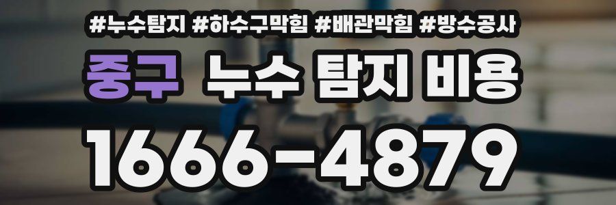 중구 누수 탐지 비용