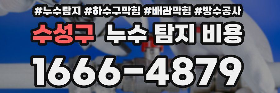 수성구 누수 탐지 비용