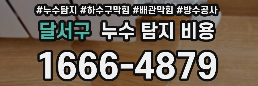 달서구 누수 탐지 비용