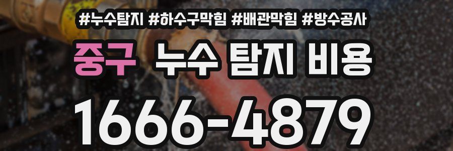 중구 누수 탐지 비용
