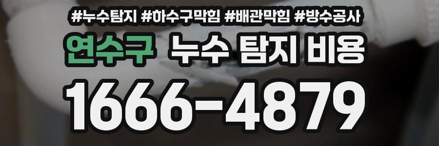 연수구 누수 탐지 비용