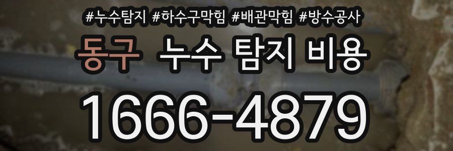동구 누수 탐지 비용