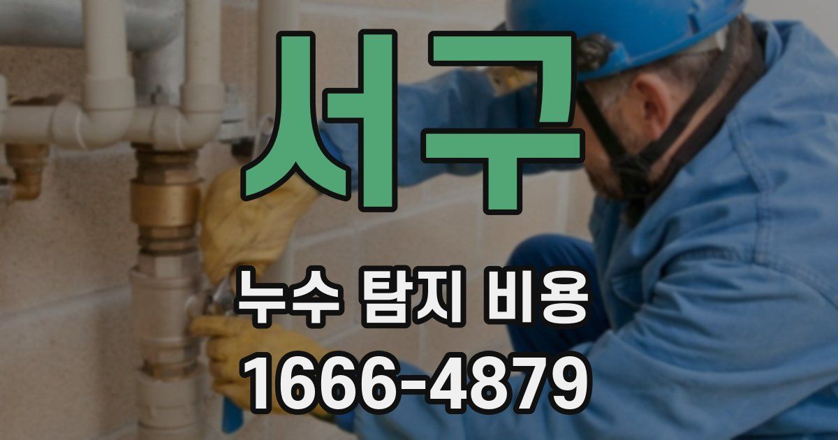 서구 누수 탐지 비용