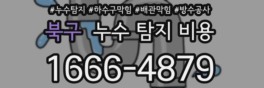 북구 누수 탐지 비용