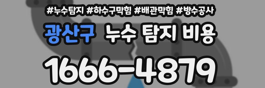 광산구 누수 탐지 비용