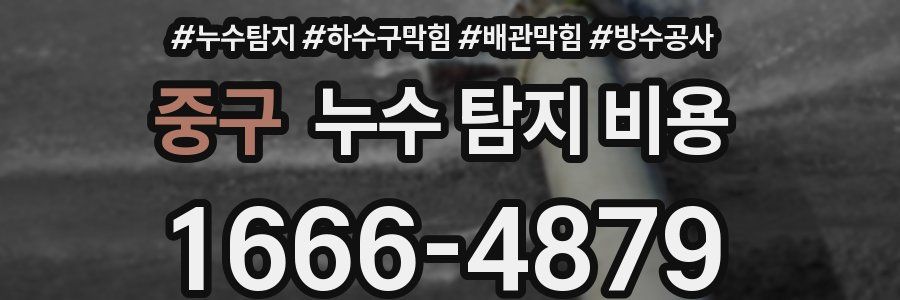중구 누수 탐지 비용