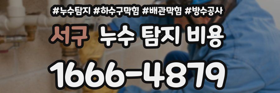 서구 누수 탐지 비용