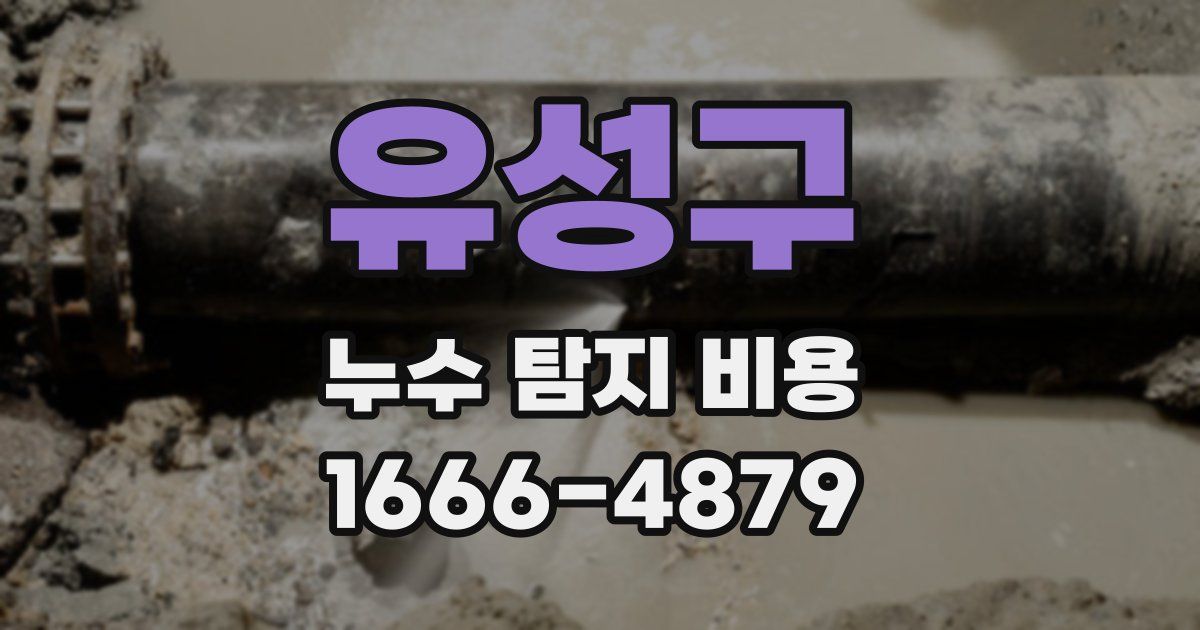 유성구 누수 탐지 비용