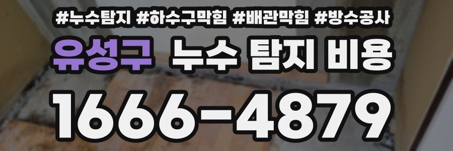 유성구 누수 탐지 비용