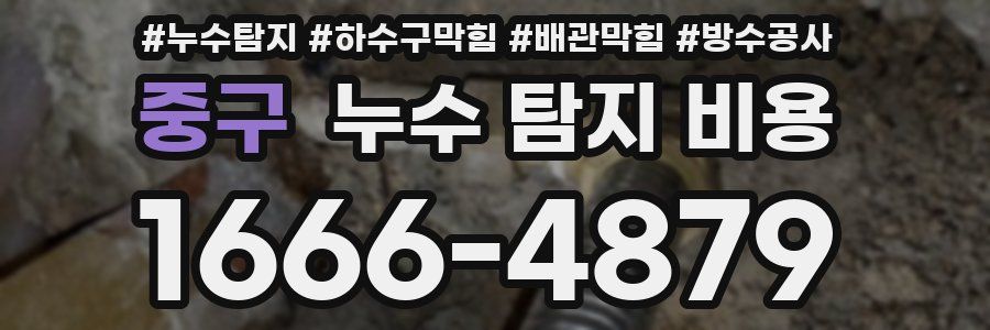 중구 누수 탐지 비용