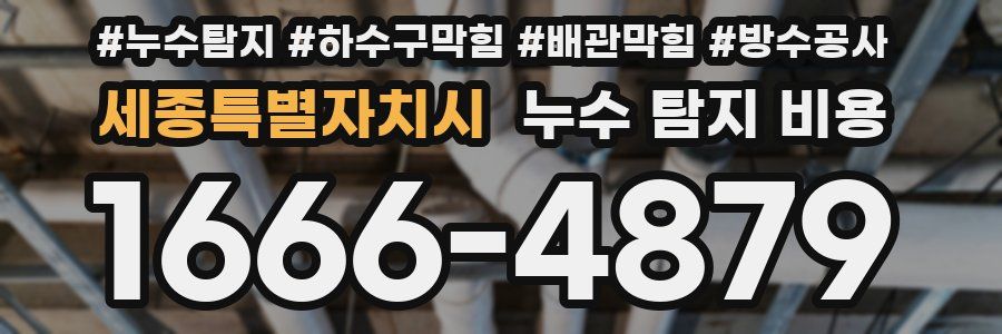세종특별자치시 누수 탐지 비용