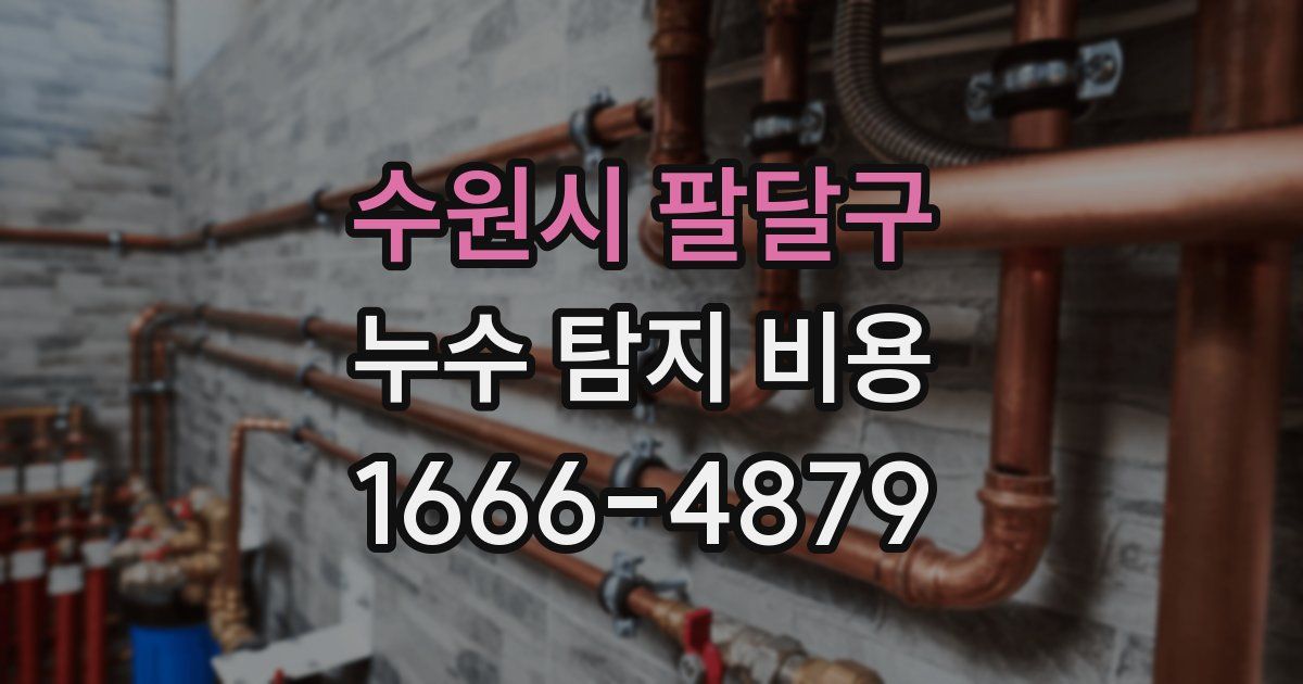 수원시 팔달구 누수 탐지 비용