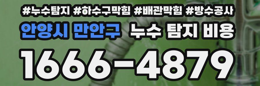 안양시 만안구 누수 탐지 비용
