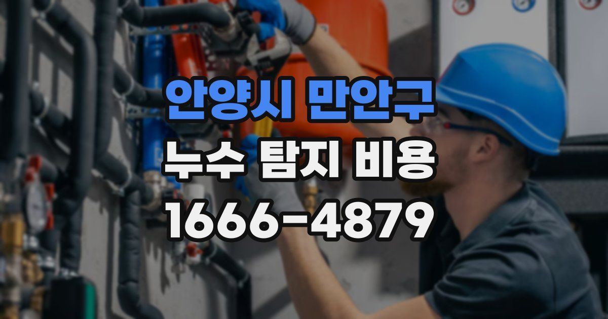 안양시 만안구 누수 탐지 비용