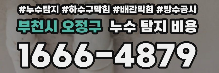 부천시 오정구 누수 탐지 비용