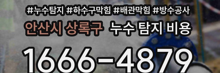안산시 상록구 누수 탐지 비용