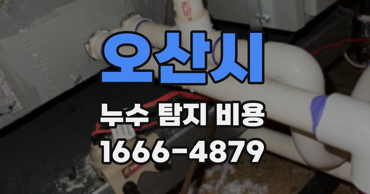 오산시 누수 탐지 비용