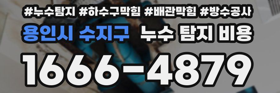 용인시 수지구 누수 탐지 비용