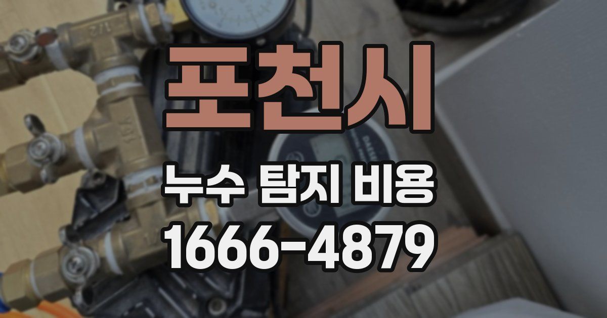 포천시 누수 탐지 비용