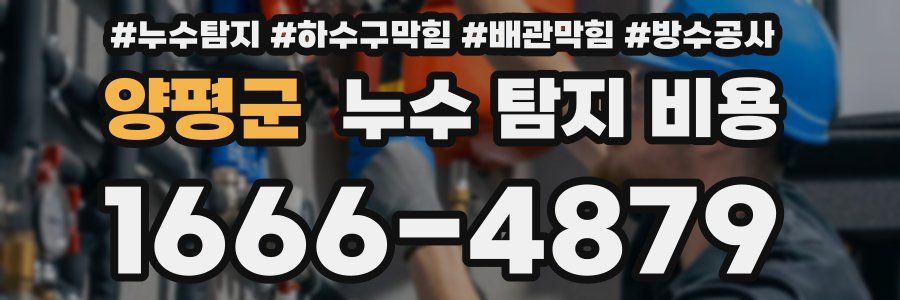 양평군 누수 탐지 비용
