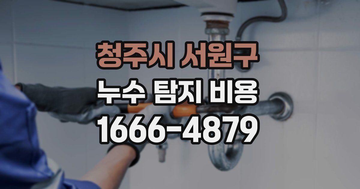 청주시 서원구 누수 탐지 비용