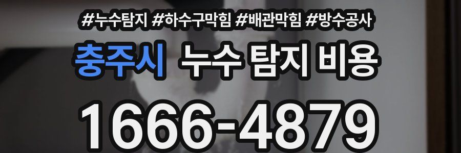 충주시 누수 탐지 비용