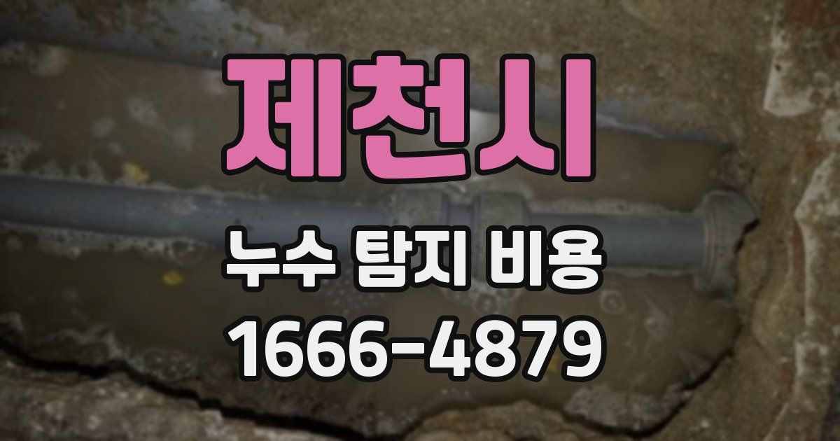 제천시 누수 탐지 비용