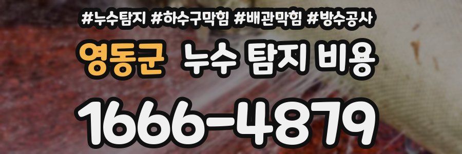 영동군 누수 탐지 비용