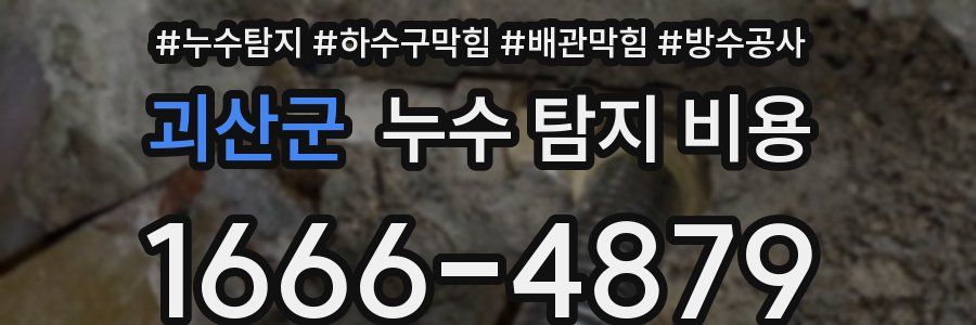 괴산군 누수 탐지 비용