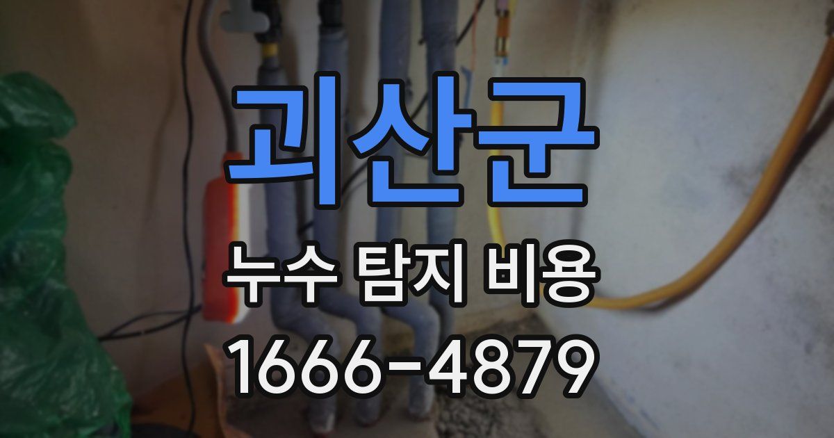 괴산군 누수 탐지 비용