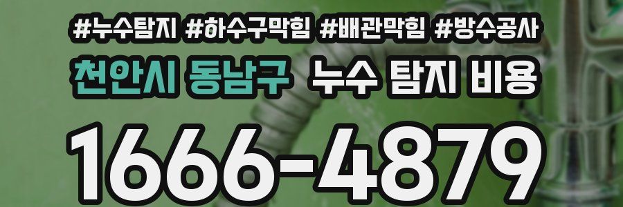 천안시 동남구 누수 탐지 비용