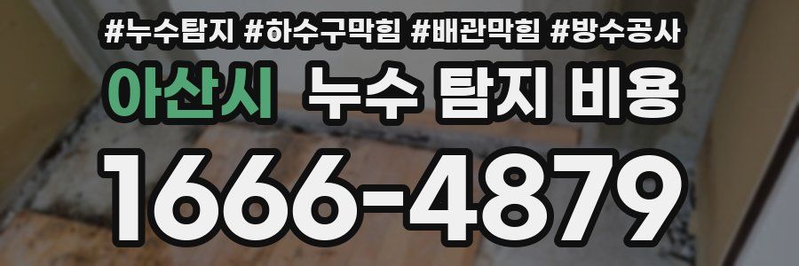 아산시 누수 탐지 비용