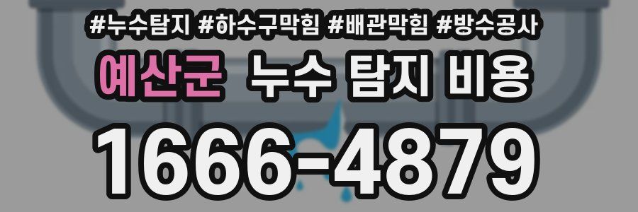 예산군 누수 탐지 비용