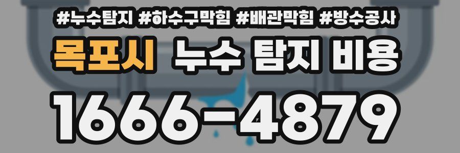 목포시 누수 탐지 비용