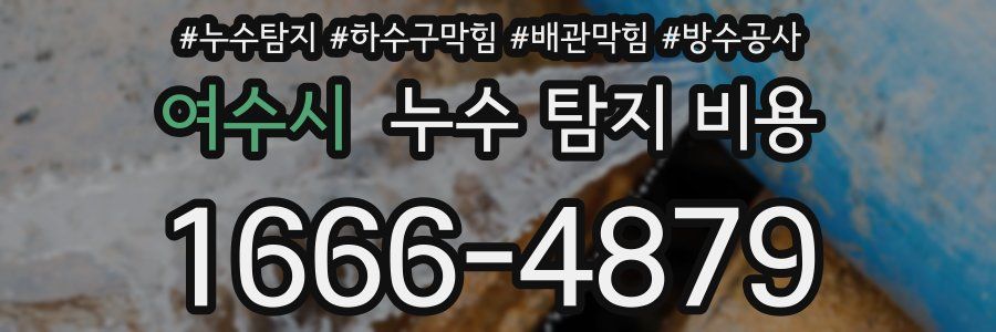 여수시 누수 탐지 비용