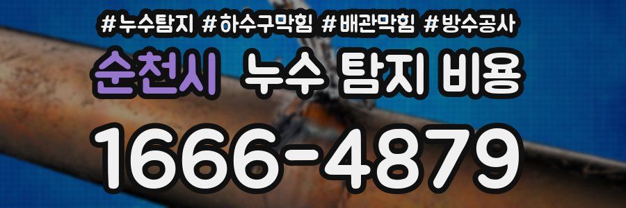 순천시 누수 탐지 비용