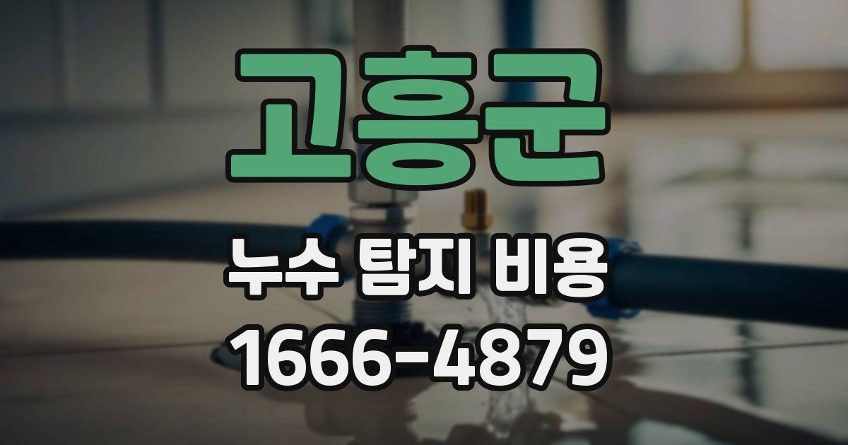 고흥군 누수 탐지 비용