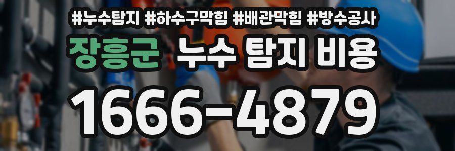 장흥군 누수 탐지 비용