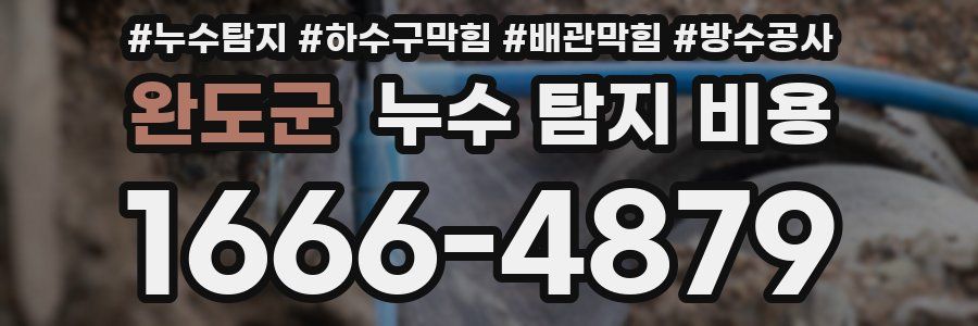 완도군 누수 탐지 비용